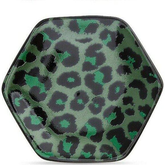 Steve Madden Medium Gold Star Hoop Earring & Cheetah Trinket Tray Gift Set NEW - Picture 8 of 9